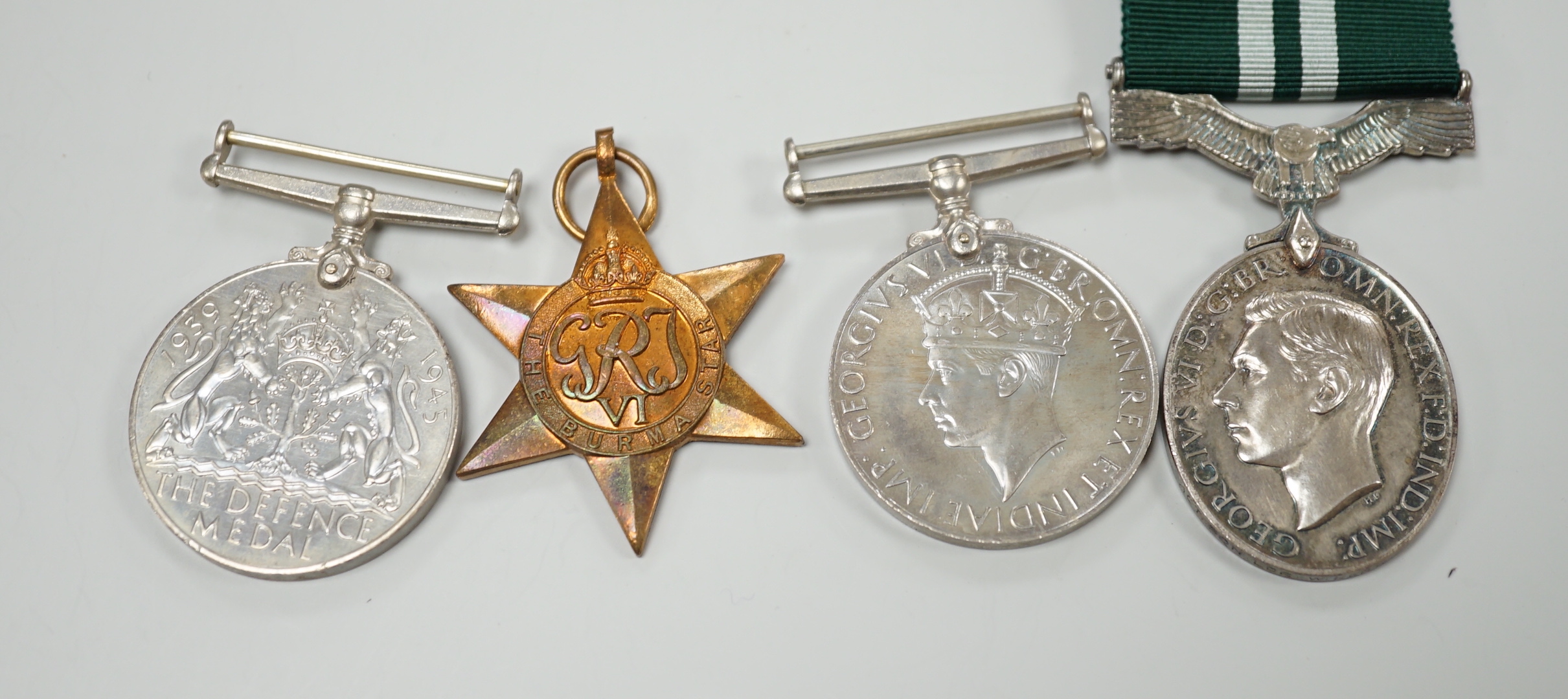 Squadron Leader W. Kenworthy medals, comprising a George V MBE (military) numbered 86759, a George VI Air Efficiency award (as acting Squadron Leader RAFVR) together with a World War II trio